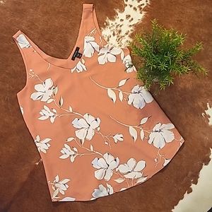 ⭐ $5 ⭐ RW&CO Rose Pink Floral Lined Sleeveless Blouse Size XS/S
